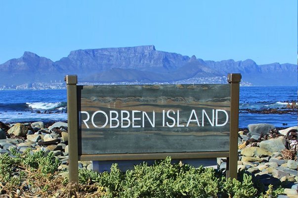 robben island sign post