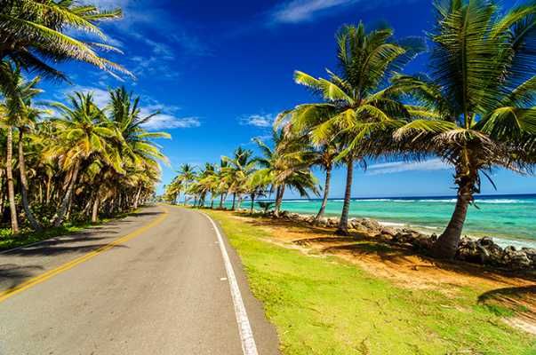 Coastal road in Ivory coast