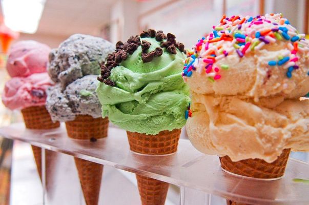 ice creams in a cone