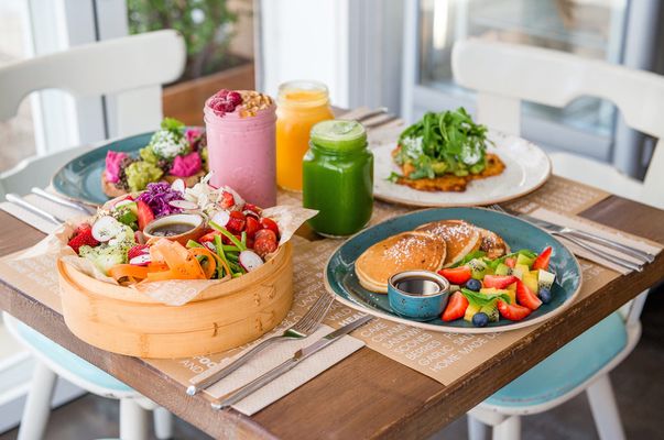 Platter of dishes