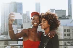 black girl taking pictures